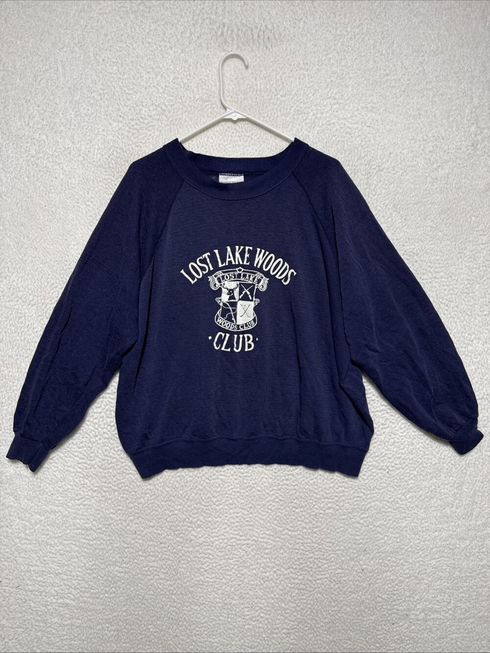 VTG 80’s Bassett-Walker “Lost Lake Woods Club” Blue Crewneck Men’s 2XL